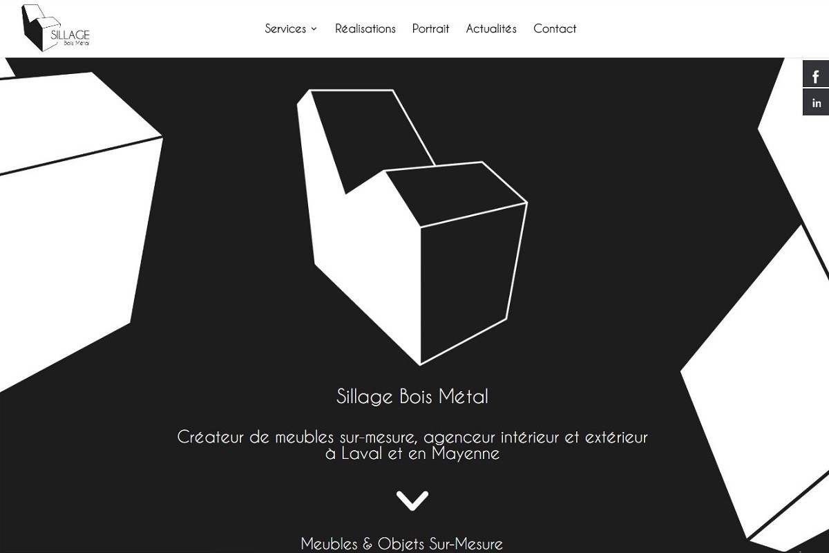Création site web Sillage Bois Métal